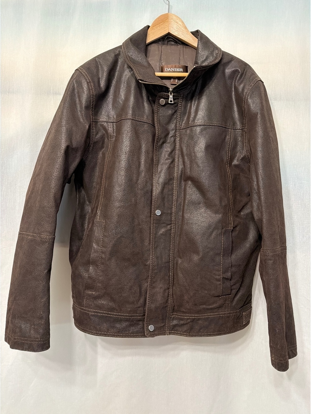 Danier Brown Leather Jacket Men's Medium